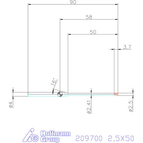 Garant VHM mikromaró 2,5X50 mm