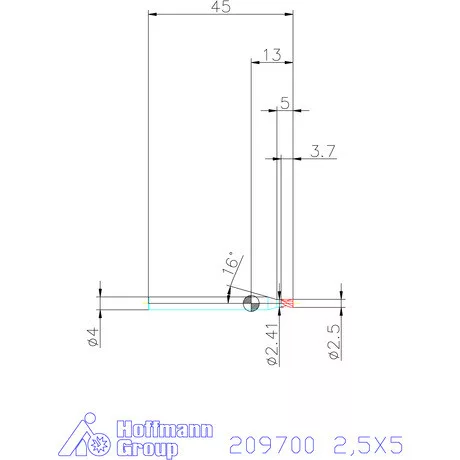Garant VHM mikromaró 2,5X5 mm