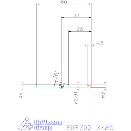 Garant VHM mikromaró 3X25 mm