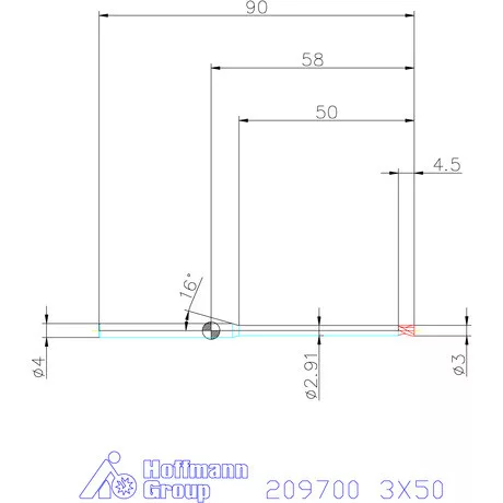 Garant VHM mikromaró 3X50 mm