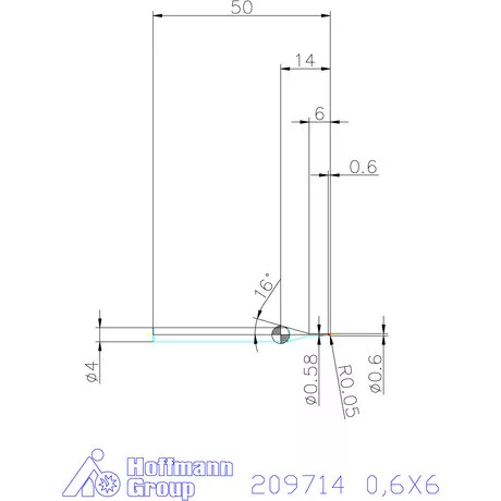 Garant VHM tóruszmaró R 1 0,05 0,6X6 mm