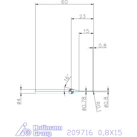 Garant VHM tóruszmaró R 1 0,1 0,8X15 mm