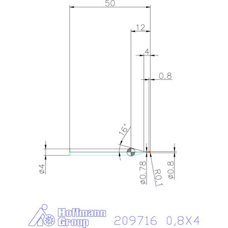 Garant VHM tóruszmaró R 1 0,1 0,8X4 mm