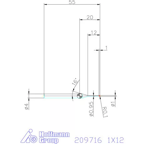 Garant VHM tóruszmaró R 1 0,1 1X12 mm