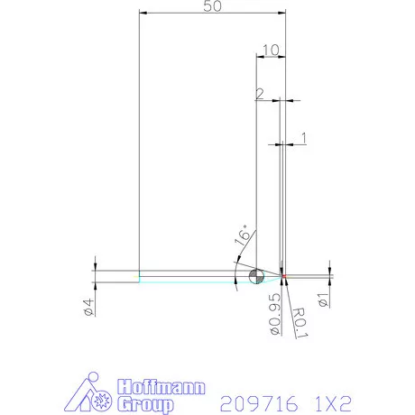 Garant VHM tóruszmaró R 1 0,1 1X2 mm