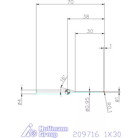 Garant VHM tóruszmaró R 1 0,1 1X30 mm