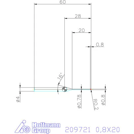 Garant VHM tóruszmaró R 1 0,2 0,8X20 mm