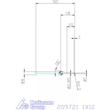 Garant VHM tóruszmaró R 1 0,2 1X10 mm