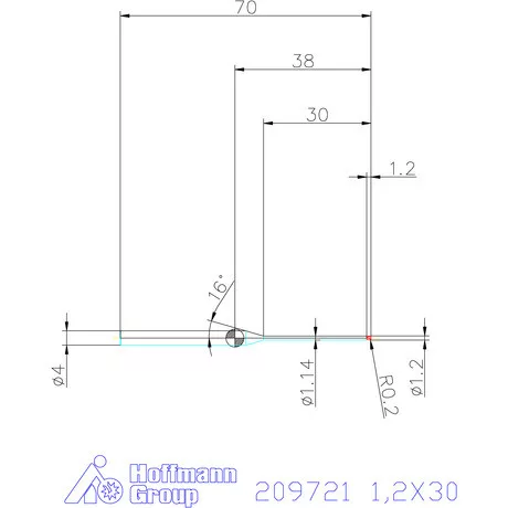 Garant VHM tóruszmaró R 1 0,2 1,2X30 mm