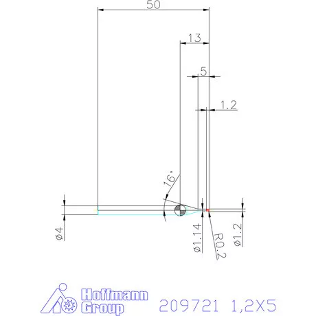Garant VHM tóruszmaró R 1 0,2 1,2X5 mm