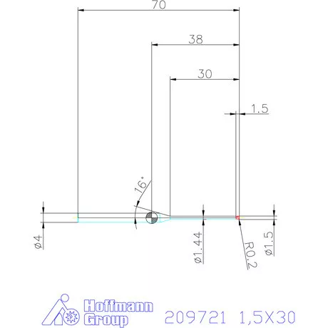 Garant VHM tóruszmaró R 1 0,2 1,5X30 mm