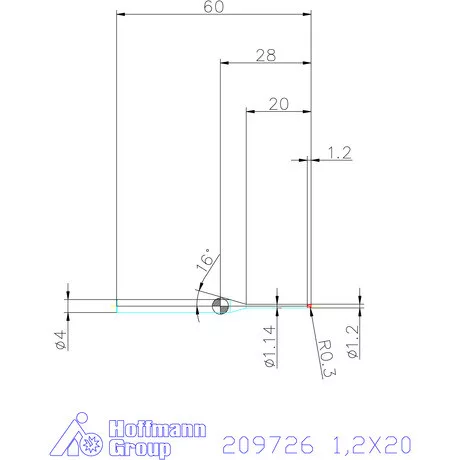 Garant VHM tóruszmaró R 1 0,3 1,2X20 mm