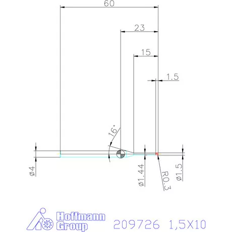 Garant VHM tóruszmaró R 1 0,3 1,5X10 mm