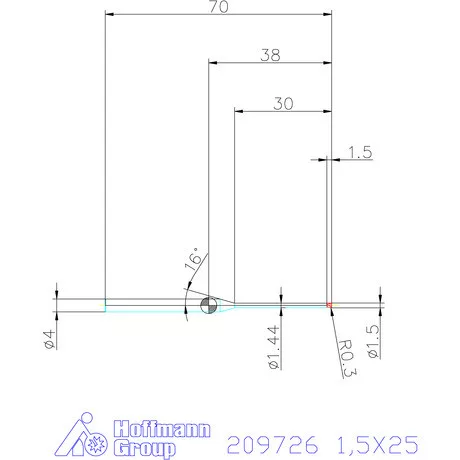 Garant VHM tóruszmaró R 1 0,3 1,5X25 mm