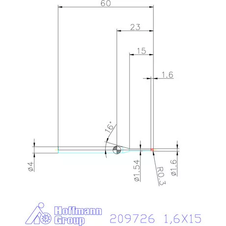 Garant VHM tóruszmaró R 1 0,3 1,6X15 mm