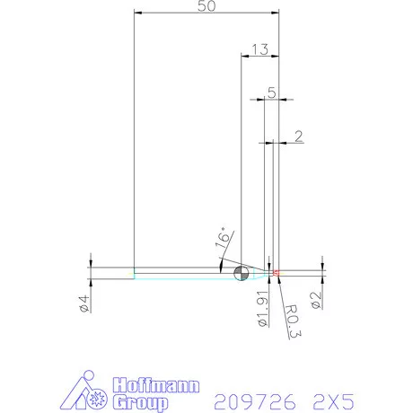 Garant VHM tóruszmaró R 1 0,3 2X5 mm