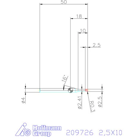 Garant VHM tóruszmaró R 1 0,3 2,5X10 mm