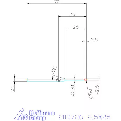 Garant VHM tóruszmaró R 1 0,3 2,5X25 mm