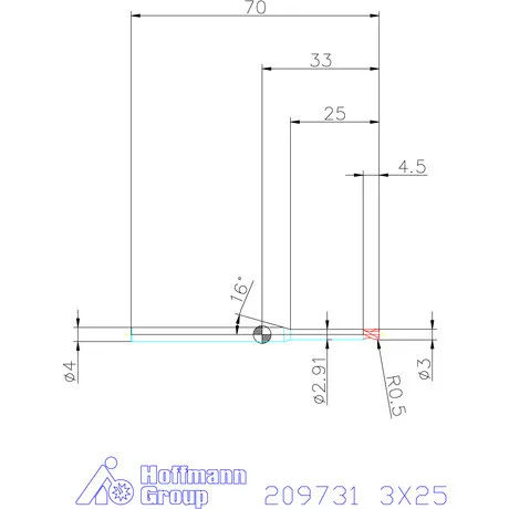Garant VHM tóruszmaró R 1 0,5 3X25 mm