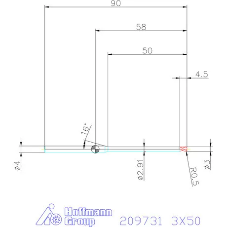Garant VHM tóruszmaró R 1 0,5 3X50 mm