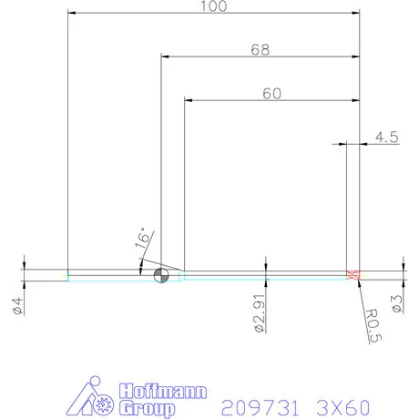 Garant VHM tóruszmaró R 1 0,5 3X60 mm
