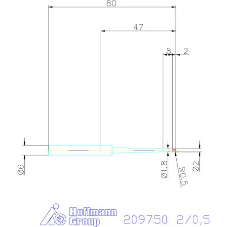 Garant VHM tóruszmaró 2/0,5 mm