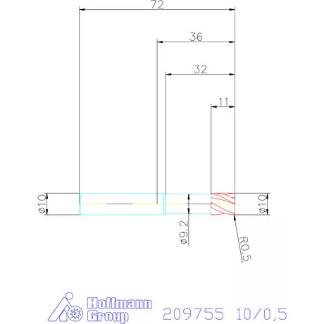 Garant VHM tóruszmaró 10/0,5 mm