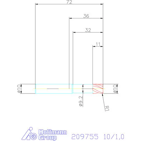 Garant VHM tóruszmaró 10/1,0 mm