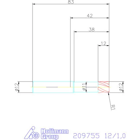 Garant VHM tóruszmaró 12/1,0 mm