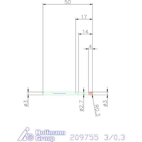 Garant VHM tóruszmaró 3/0,3 mm
