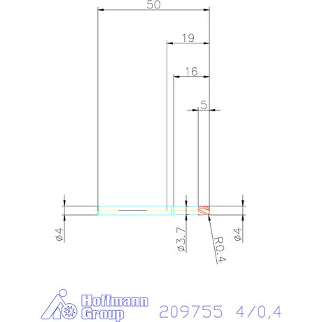 Garant VHM tóruszmaró 4/0,4 mm