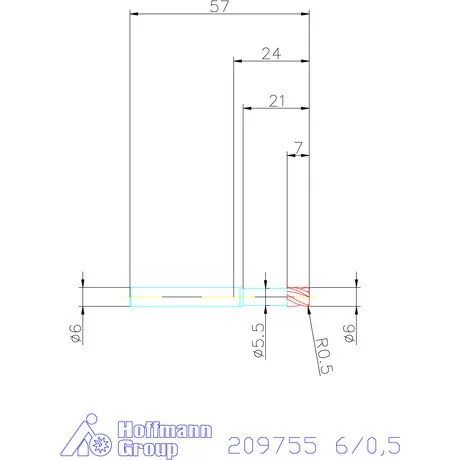 Garant VHM tóruszmaró 6/0,5 mm