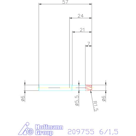 Garant VHM tóruszmaró 6/1,5 mm