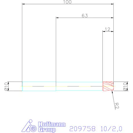 Garant VHM tóruszmaró 10/2,0 mm