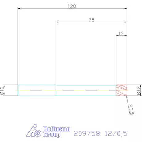 Garant VHM tóruszmaró 12/0,5 mm