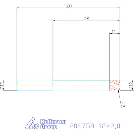 Garant VHM tóruszmaró 12/2,0 mm