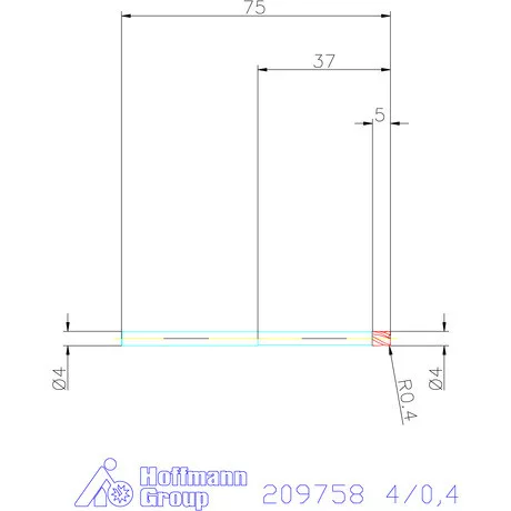 Garant VHM tóruszmaró 4/0,4 mm