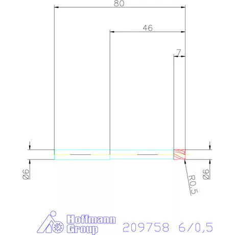 Garant VHM tóruszmaró 6/0,5 mm