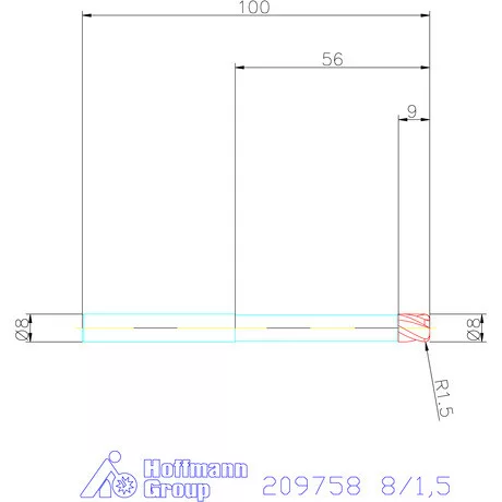 Garant VHM tóruszmaró 8/1,5 mm