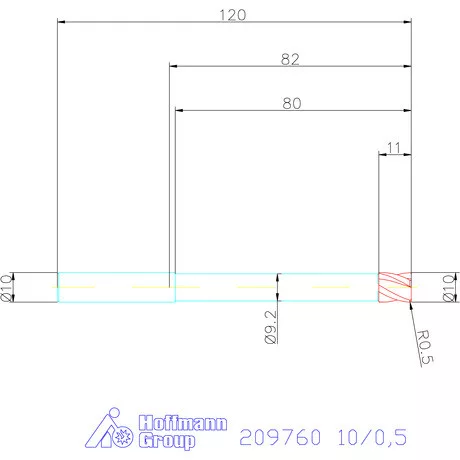 Garant VHM tóruszmaró 10/0,5 mm