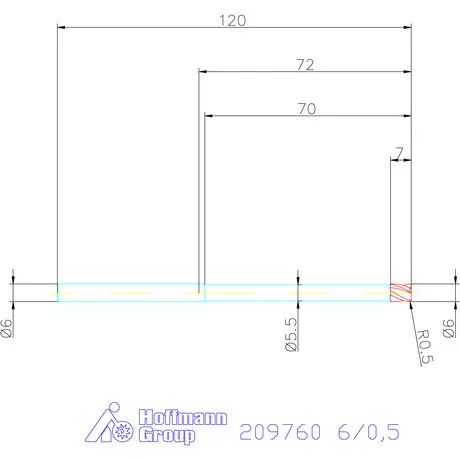 Garant VHM tóruszmaró 6/0,5 mm