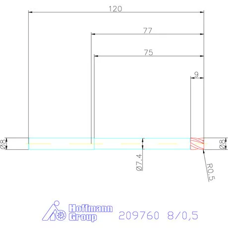 Garant VHM tóruszmaró 8/0,5 mm