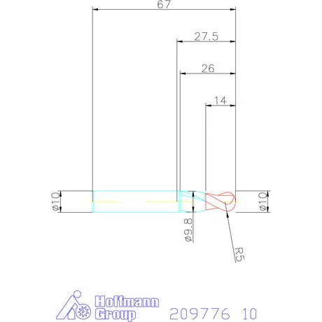 Garant VHM teljes rádiuszmaró 10 mm
