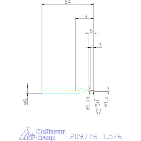 Garant VHM teljes rádiuszmaró 1,5/6 mm