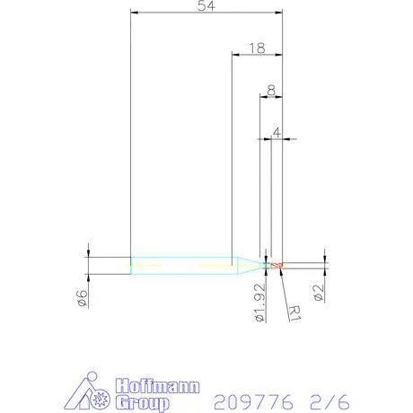 Garant VHM teljes rádiuszmaró 2/6 mm