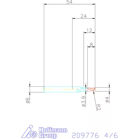 Garant VHM teljes rádiuszmaró 4/6 mm