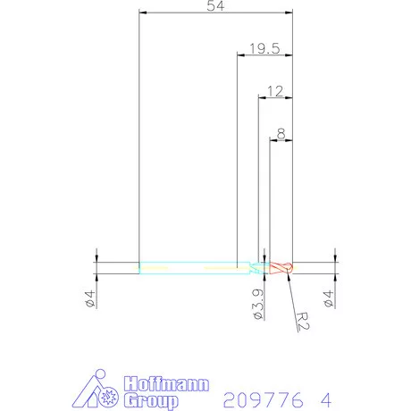 Garant VHM teljes rádiuszmaró 4 mm