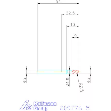 Garant VHM teljes rádiuszmaró 5 mm