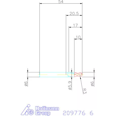 Garant VHM teljes rádiuszmaró 6 mm