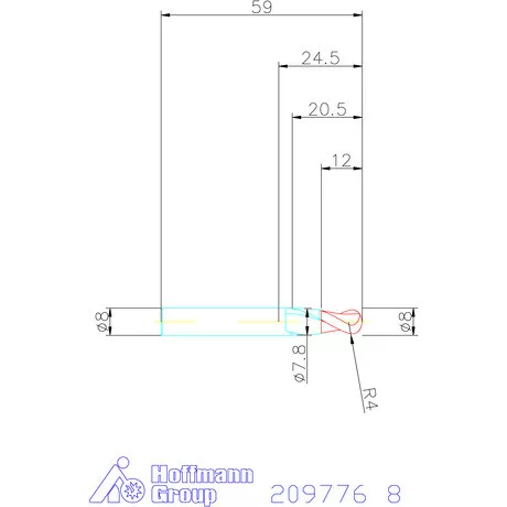 Garant VHM teljes rádiuszmaró 8 mm